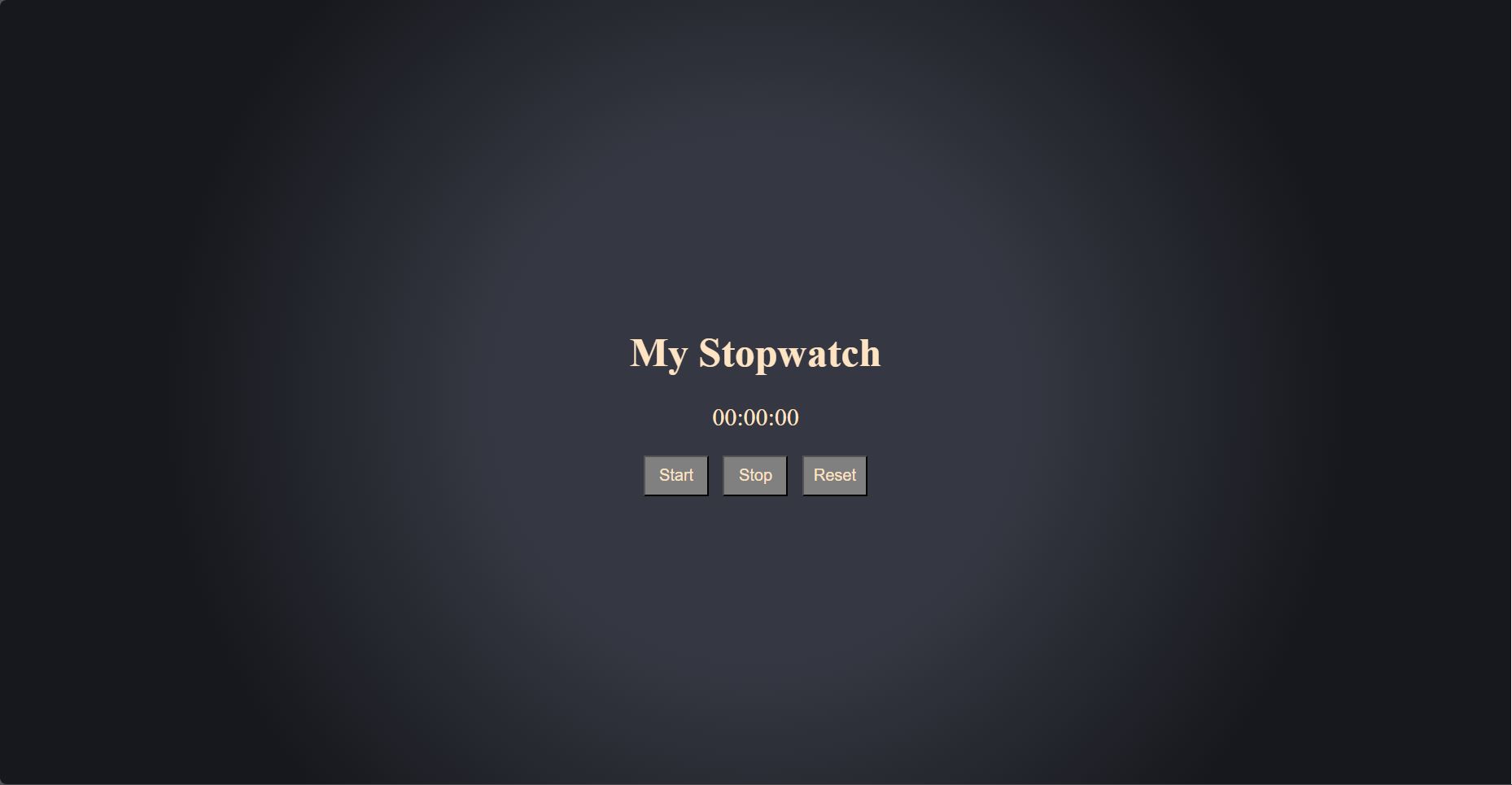 Stopwatch project screenshot